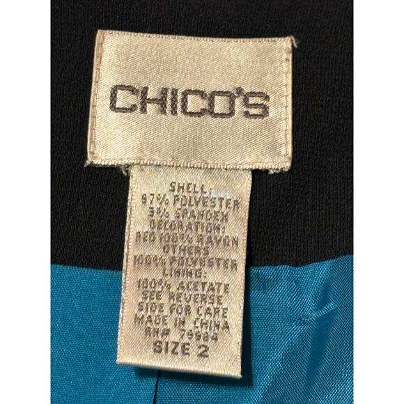Chico’s Size 2 Large Embroidered Women’s Vest Excellent Condition - Picture 7 of 7